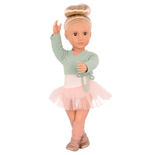 OUR GENERATION VIOLA WITH GREEN SHRUG DOLL
