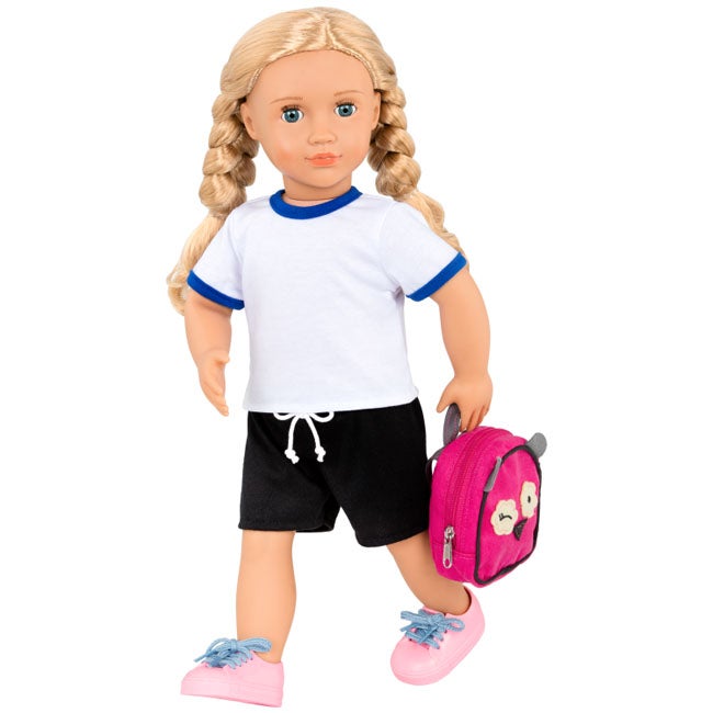 OUR GENERATION HALLY SCHOOL GIRL WITH BOOK DELUXE DOLL