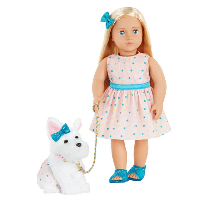 OUR GENERATION CADENCE AND COOKIE WITH PET DOG DOLL