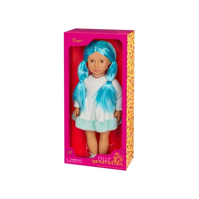 OUR GENERATION CAPRI WITH MULTI COLORED HAIR DOLL