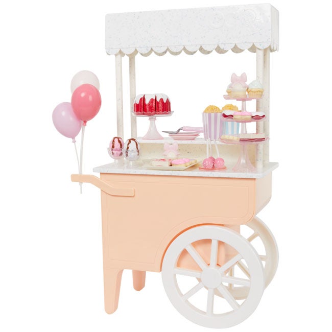OUR GENERATION OH SO SWEET CART 18INCH ROLLING DESSERT STAND