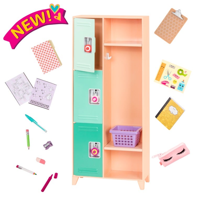 OUR GENERATION DELUXE SCHOOL LOCKER SET