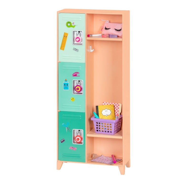 OUR GENERATION DELUXE SCHOOL LOCKER SET
