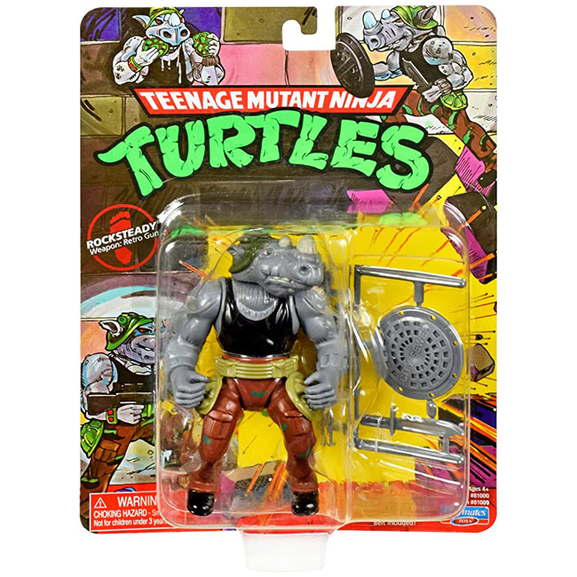 PLAYMATES TMNT CLASSIC 4'' MUTANT FIGURE - ROCKSTEADY