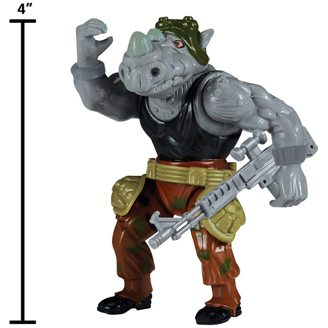 PLAYMATES TMNT CLASSIC 4'' MUTANT FIGURE - ROCKSTEADY