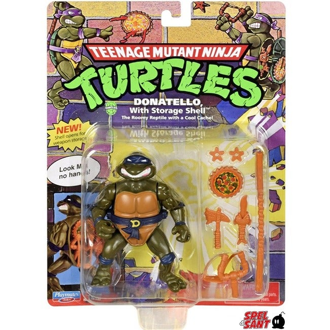 TMNT CLASSIC TURTLE FIGURES ASST WITH STORAGE SHELL