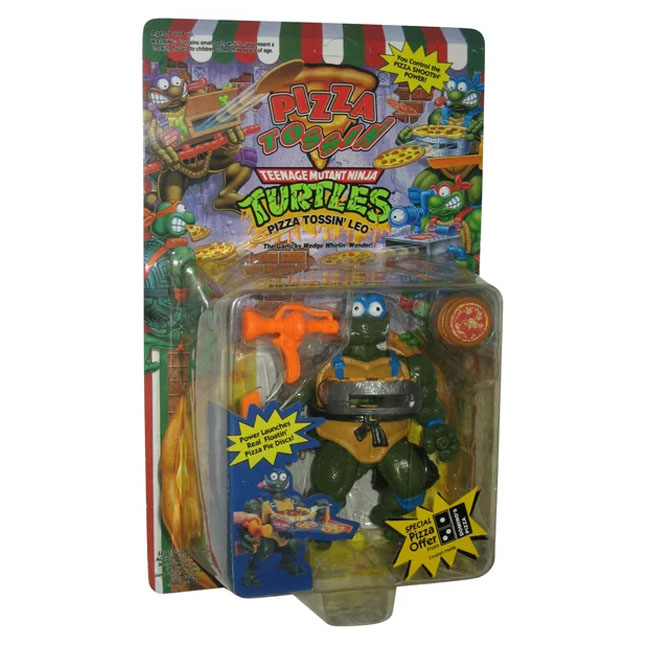 PLAYMATES TMNT CLASSIC PIZZA TOSSING FIGURE - LEONARDO