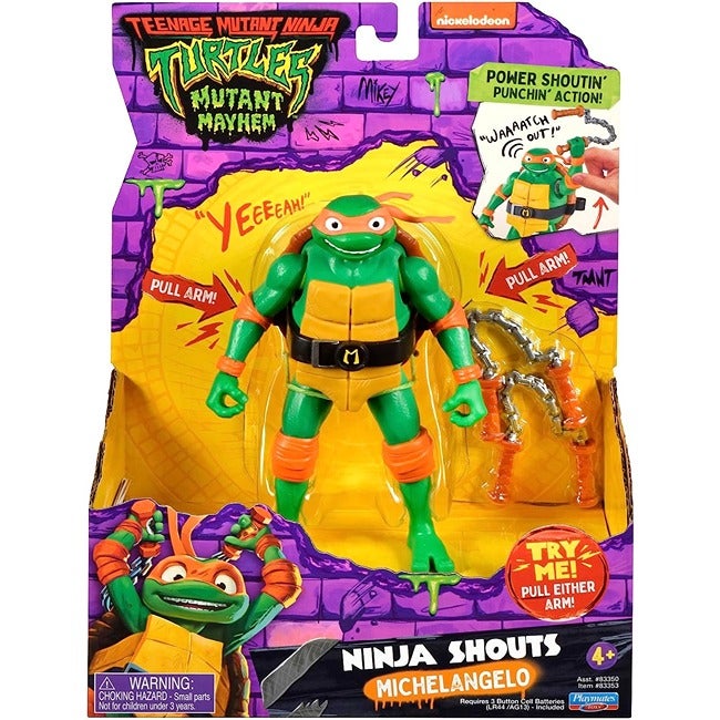 TMNT MUTANT MAYHEM NINJA SHOUTS MICHELANGELO
