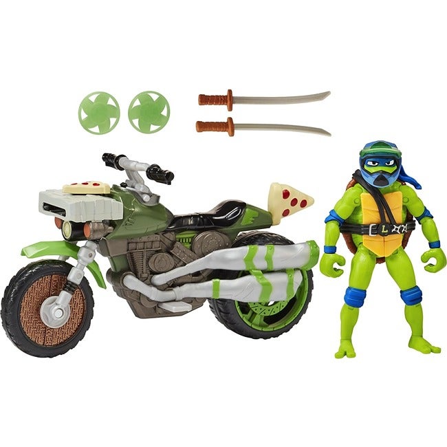 TMNT MUTANT MAYHEM NINJA KICK CYCLE WITH LEONARDO