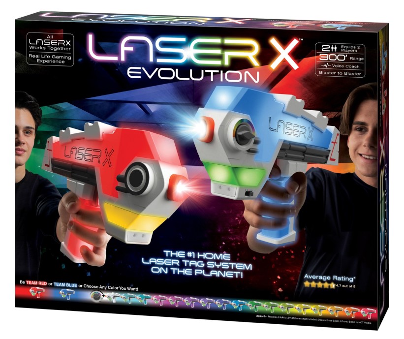 LASERX EVOLUTION DOUBLE BLASTERS SET BATTERY OPERATED