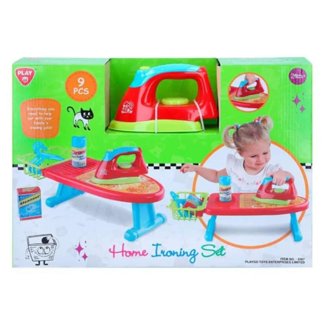 PLAY GO HOME IRONING PLAYSET - 9 PCS