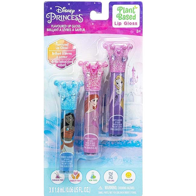 TOWNLEY GIRL DISNEY PRINCESS 3-PACK CROWN LIP GLOSS