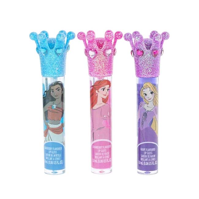 TOWNLEY GIRL DISNEY PRINCESS 3-PACK CROWN LIP GLOSS