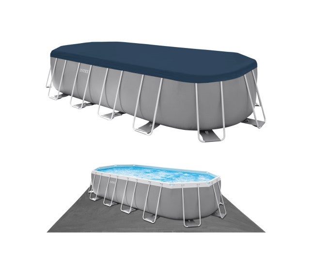 INTEX PRISM FRAME OVAL POOL SET 610CM X 305CM X 122CM