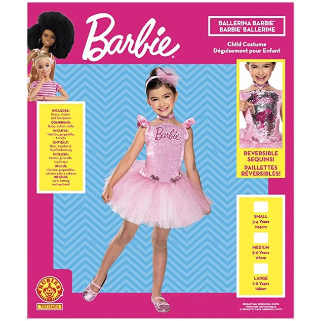 RUBIES COSTUME BALLERINA BARBIE - XSMALL