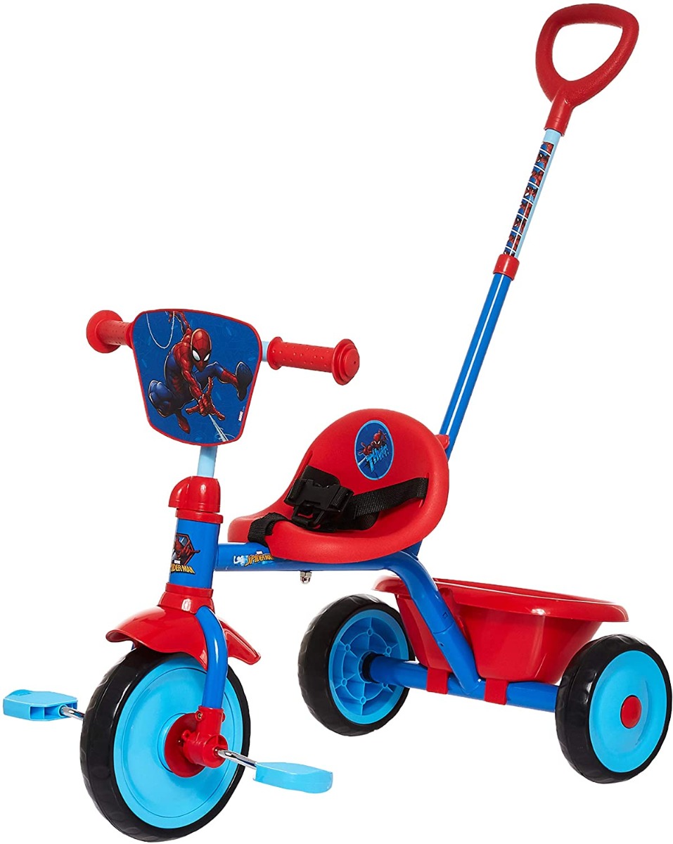 SPARTAN MARVEL SPIDERMAN TRICYCLE WITH PUSHBAR