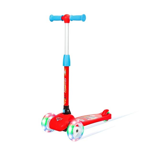 SPARTAN 3-WHEEL LED FOLDING SCOOTER - DISNEY CARS