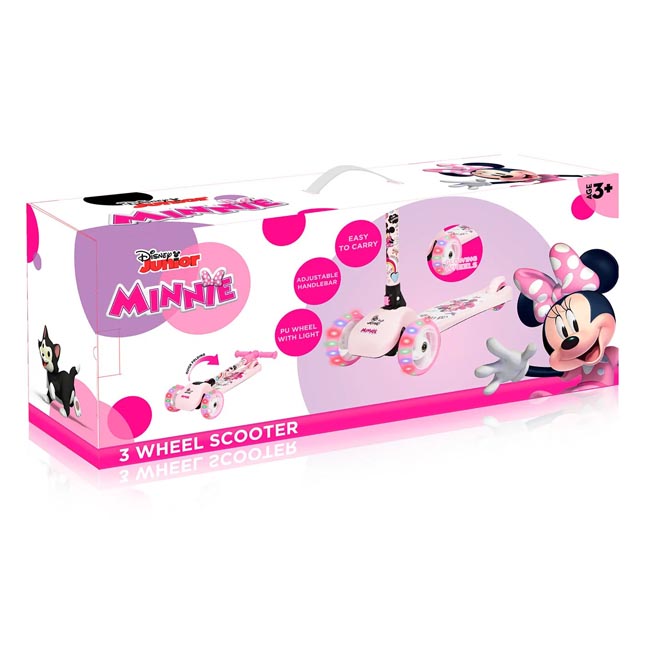 SPARTAN 3-WHEEL LED FOLDING SCOOTER - DISNEY MINNIE MOUSE
