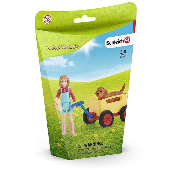 SCHLEICH PUPPY WAGON RIDE