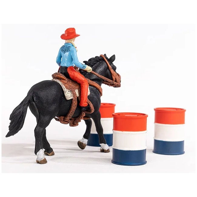 SCHLEICH COW GIRL BARREL RACING PLAYSET