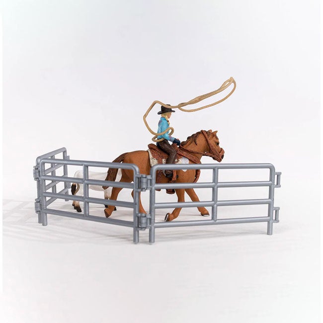 SCHLEICH COWGIRL TEAM ROPING FUN PLAYSET