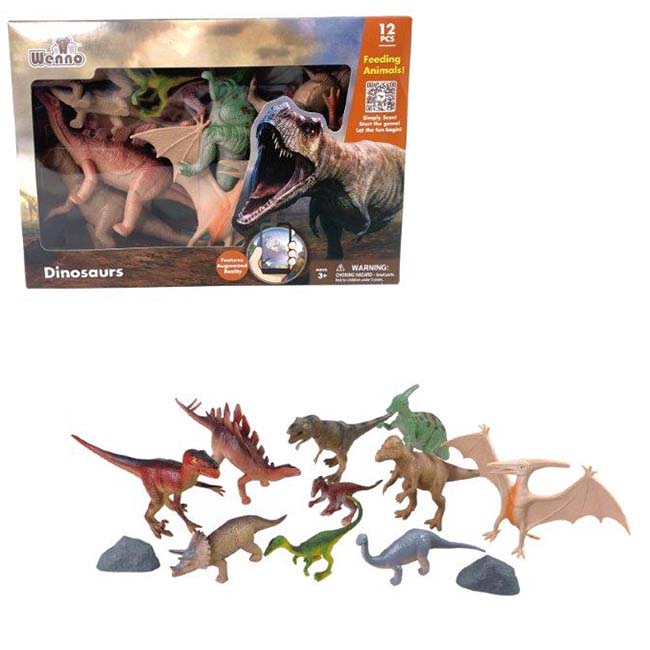 WENNO 12 PCS DINOSAURS PLAYSET