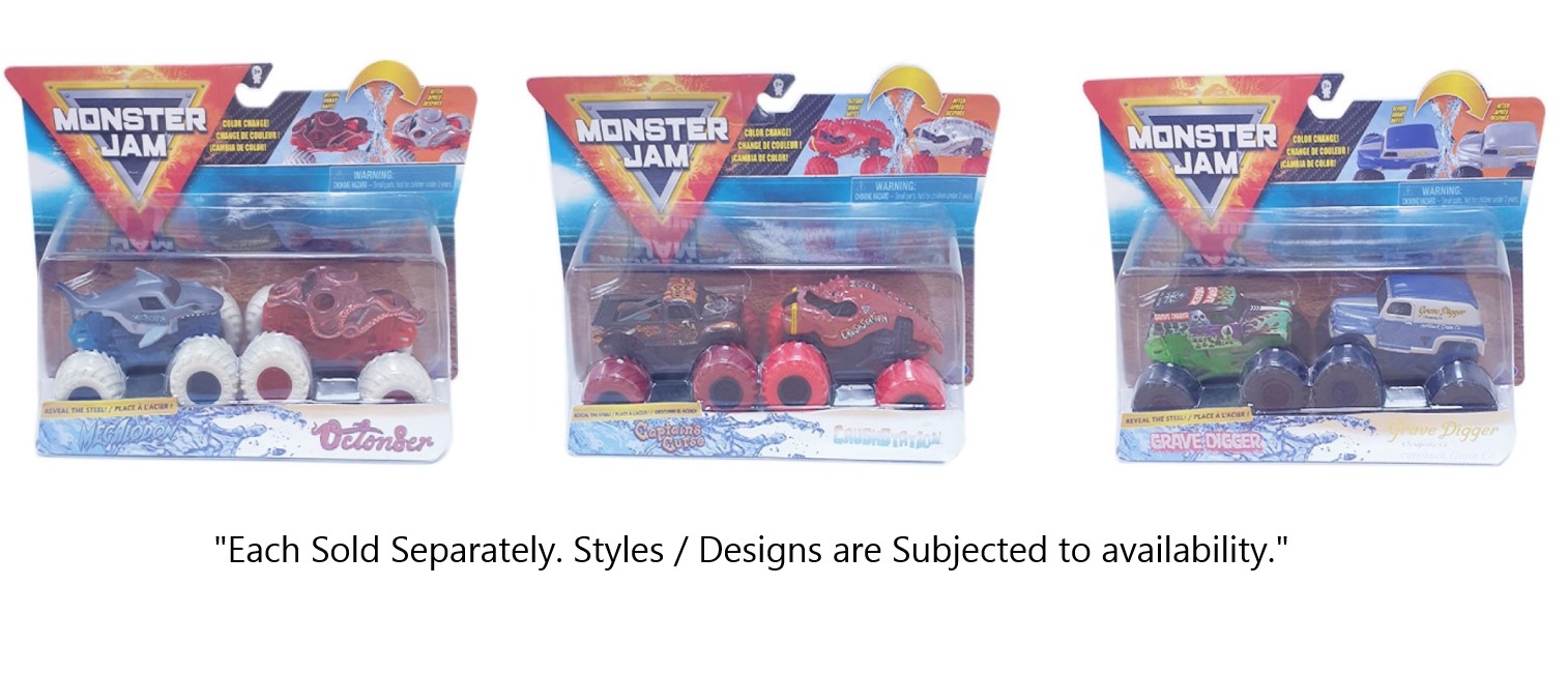 MONSTER JAM 1:64 DOUBLE DOWN SHOWDOWN 2 PACK ASSORTED