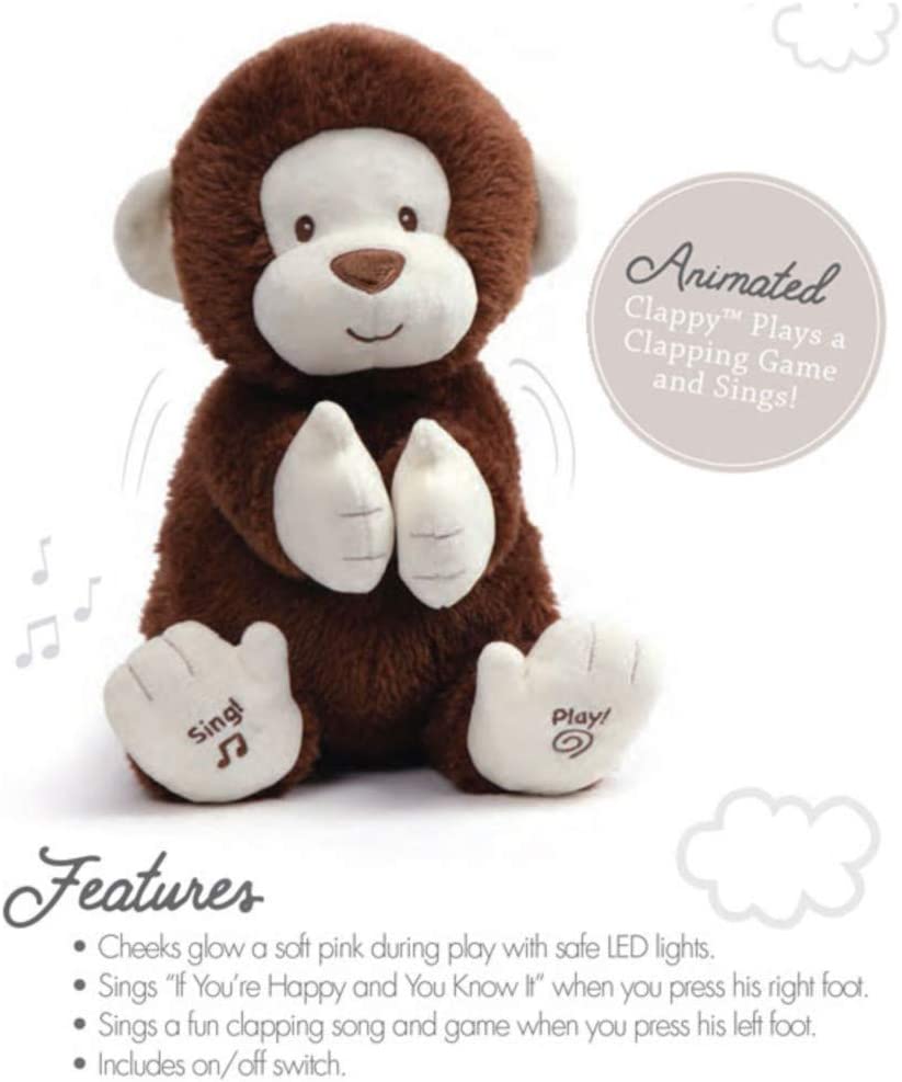 GUND INTERCATIVE CLAPPY MONKEY