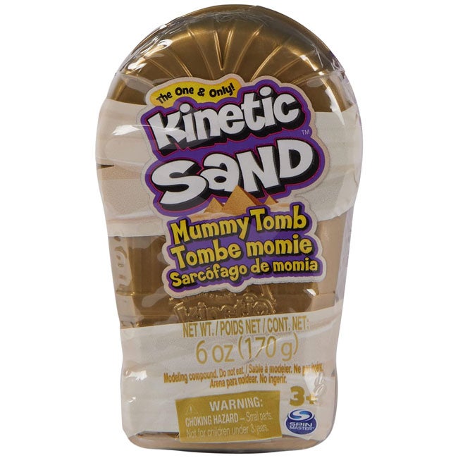 KINETIC SAND MUMMY TOMB WITH 6OZ BROWN PLAY SAND