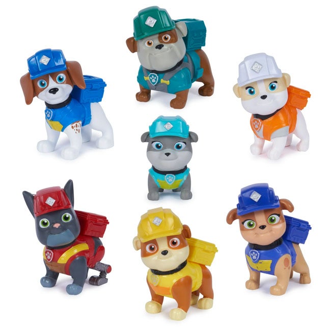 PAW PATROL RUBBLE AND CREW CONSTRUCTION FIGURES GIFT PACK