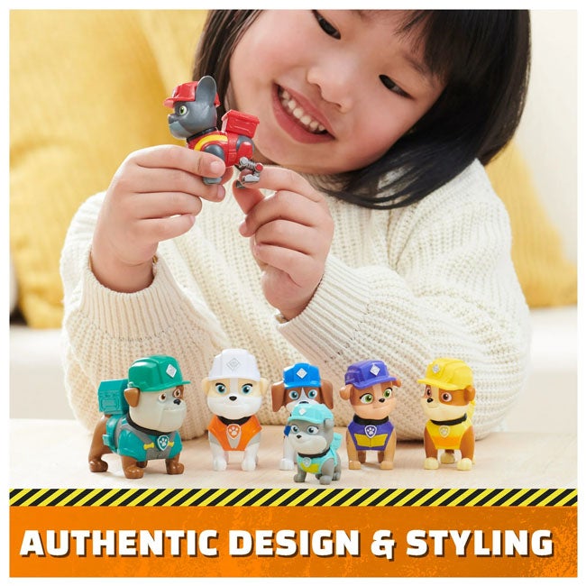 PAW PATROL RUBBLE AND CREW CONSTRUCTION FIGURES GIFT PACK