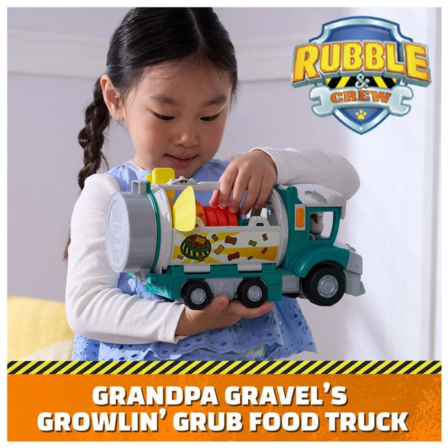 PAW PATROL RUBBLE AND CREW GROWLIN GRAB FOOD TRUCK