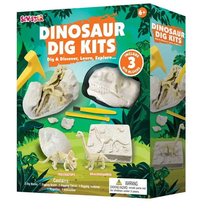 SEW STAR DINOSAUR DIG KITS
