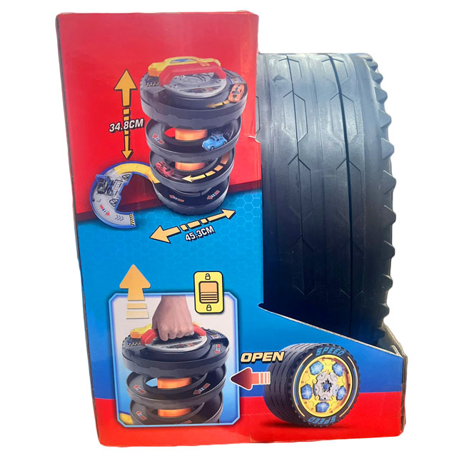 SNAP KID TRACK PLAYSET CARRY CASE W/ 8 CARS - HOSPITAL