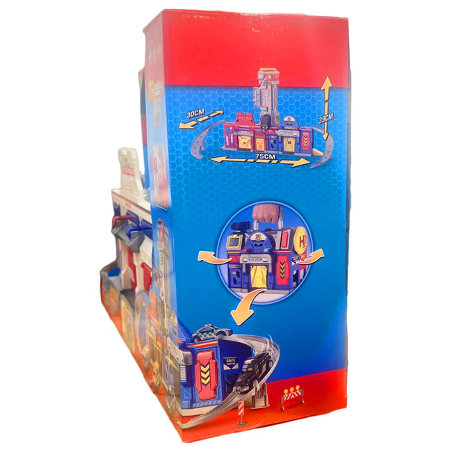 SNAP KID 2IN1 PLAYSET & CAR CASE 6 CARS - HOSPITAL/POLICE