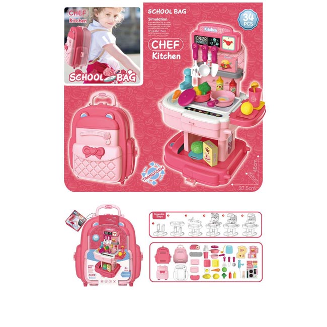 KITCHEN SET BACKPACK PLAYSET