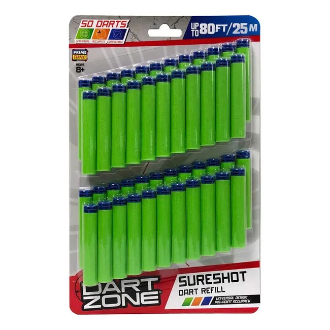DART ZONE SURESHOT DARTS REFILL 50PCS
