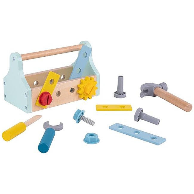 TOOKY TOY WOODEN TAKE ALONG TOOL BOX