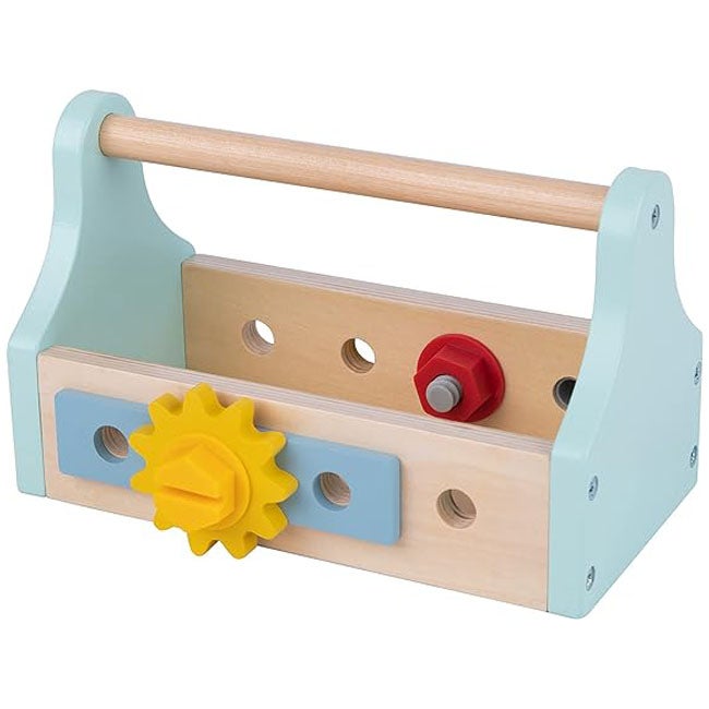 TOOKY TOY WOODEN TAKE ALONG TOOL BOX
