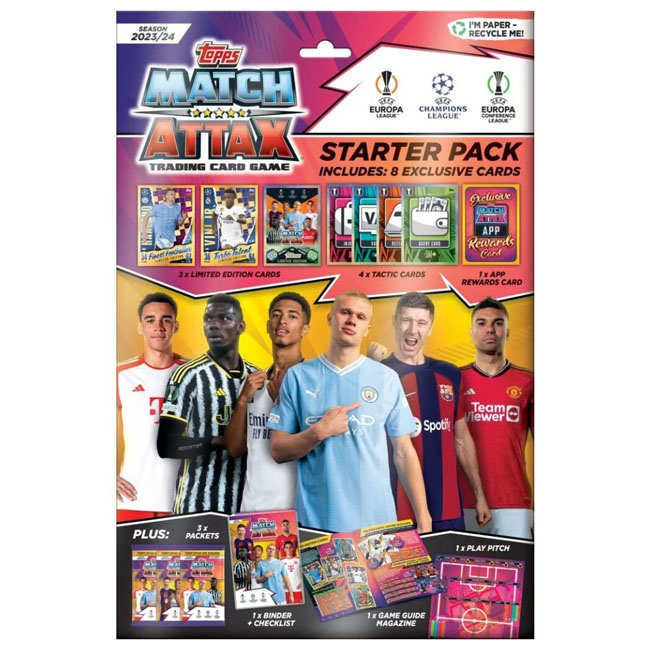 TOPPS MATCH ATTAX TRADING CARDS 2023-2024 - STARTER PACK