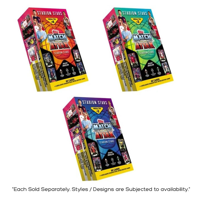 TOPPS MATCH ATTAX TRADING CARDS 2023-2024 - MEGA TIN