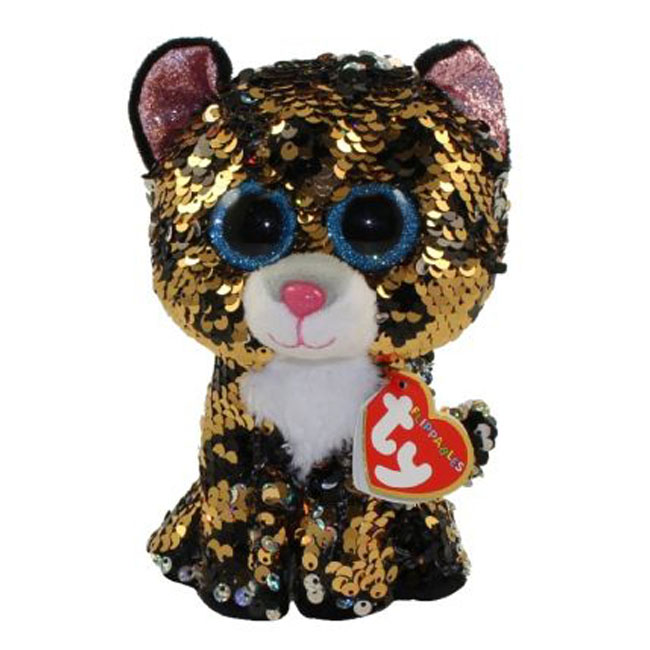 TY TOYS BOOS FLIPPABLE LEOPARD STERLING REG 6IN