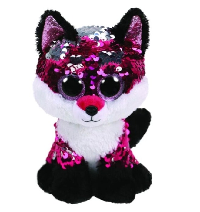 TY TOYS BOOS FLIPPABLE FOX JEWEL MED 9IN