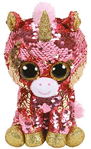 TY TOYS BOOS FLIPPABLE UNICORN CORAL REG 6IN