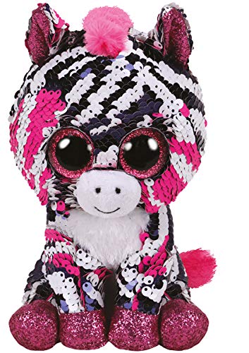 TY TOYS BOOS FLIPPABLE ZEBRA ZOEY PINK REG 6IN