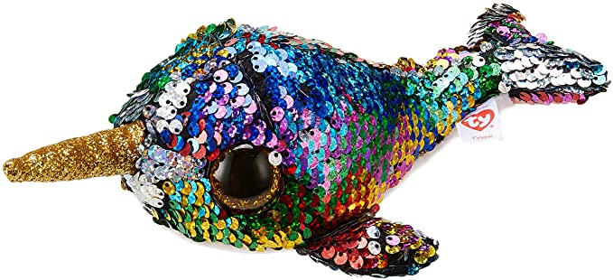 TY TOYS BOOS FLIPPABLE NARWAL CALYPSO REG 6IN