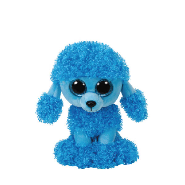 TY TOYS BEANIE BOOS MANDY BLUE DOG 6 INCH