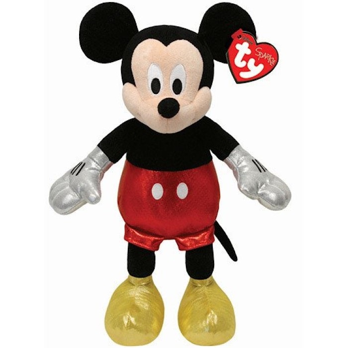 TY TOYS DISNEY PLUSH MICKEY W/ SOUND SPARKLE 13IN