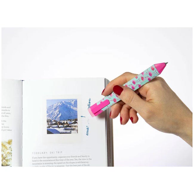 THINKING GIFTS PEN BOOKMARK FLAMINGO WITH REFILLS