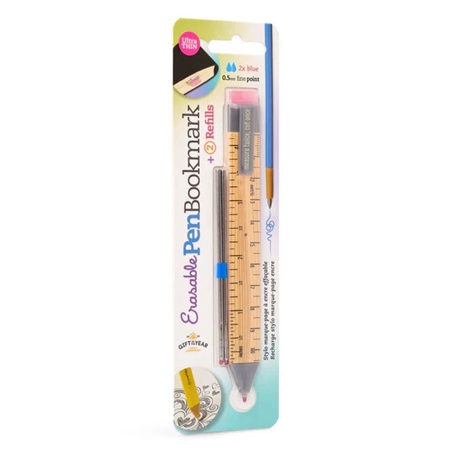 THINKING GIFTS PEN BOOKMARK RULER WITH REFILLS
